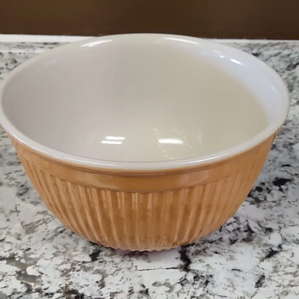 Mid 2000s Vibrant Orange Williams Sonoma Heavyweight Ceramic Mixing Bowl